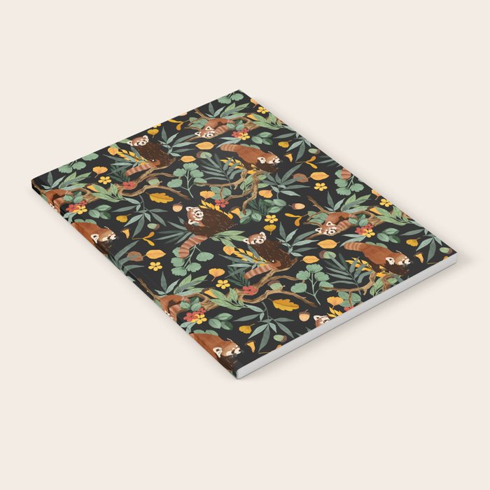 RED PANDAS IN DARK WILD NATURE Notebook Gallery Image 2