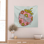 Virgo Strawberry Wall Tapestry Gallery Image 2