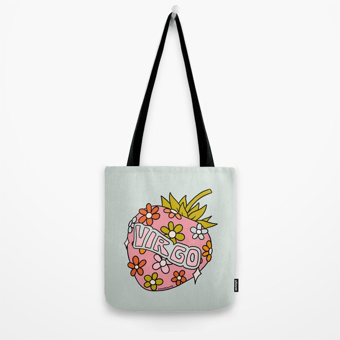 Virgo Strawberry Tote Bag Gallery Image 2