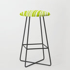 Wavy Stripes XXXVIII - Y2K Lime Green Stool Gallery Image 1