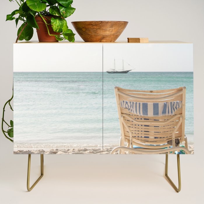 Summer Holiday Beach Photo | Aruba Island Ocean View Art Print | Caribbean Nature Travel Photography Credenza Gallery Image 1
