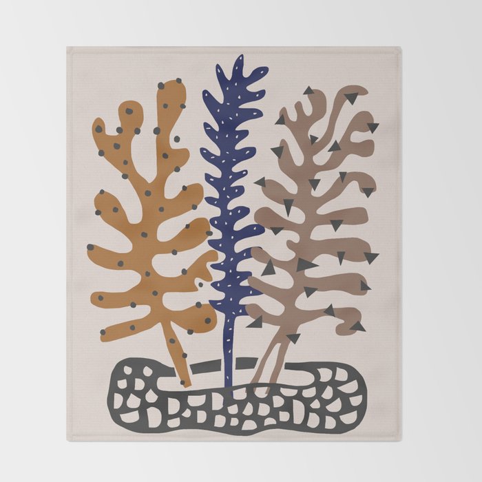 Plant Composition III Throw Blanket Gallery Image 2