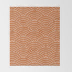 Waves (Terracotta) Throw Blanket Gallery Image 2