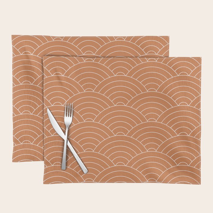 Waves (Terracotta) Placemat Gallery Image 1