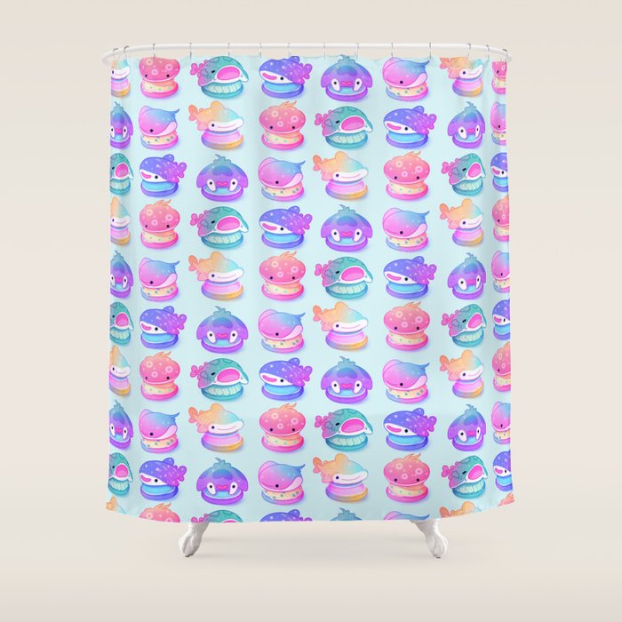 Sea macaron Shower Curtain Gallery Image 1