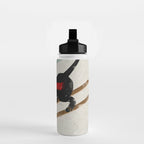 Black Dog Labrador Ski Mountain Water Bottle Gallery Image 2