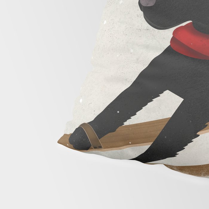 Black Dog Labrador Ski Mountain Pillow Sham Gallery Image 4