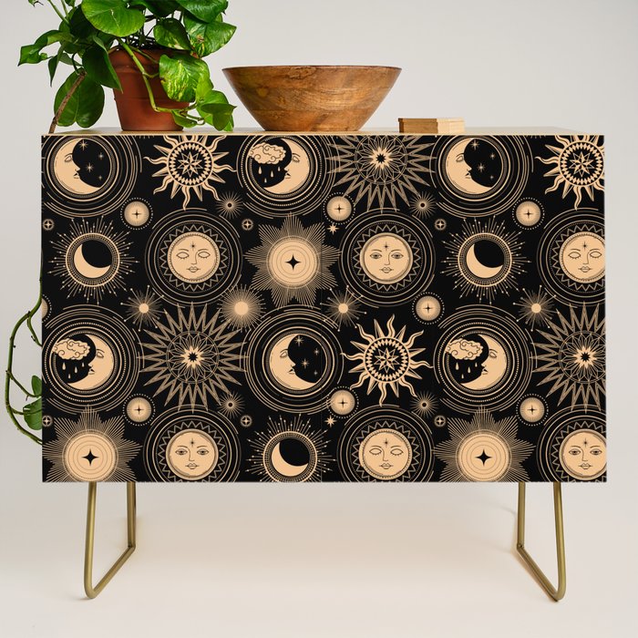 Vintage Sun & Moon Credenza Gallery Image 1
