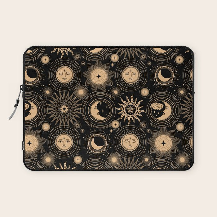 Vintage Sun & Moon Laptop Sleeve Gallery Image 1