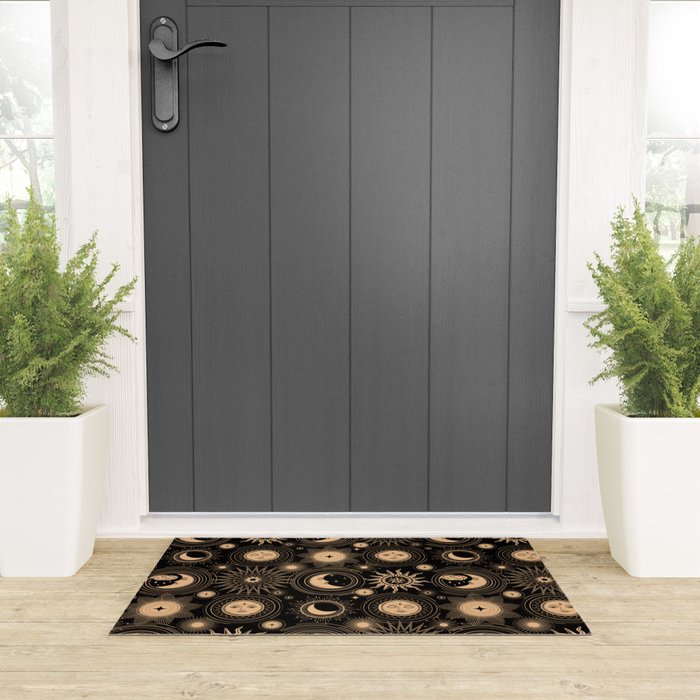 Vintage Sun & Moon Welcome Mat Gallery Image 3