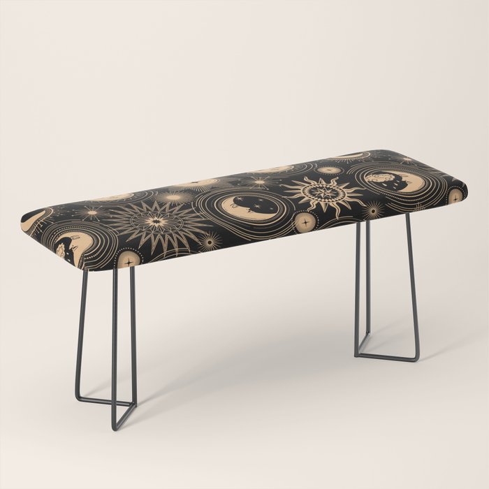 Vintage Sun & Moon Bench Gallery Image 1