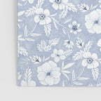 Hand drawn blue and white florals Poster Gallery Image 3