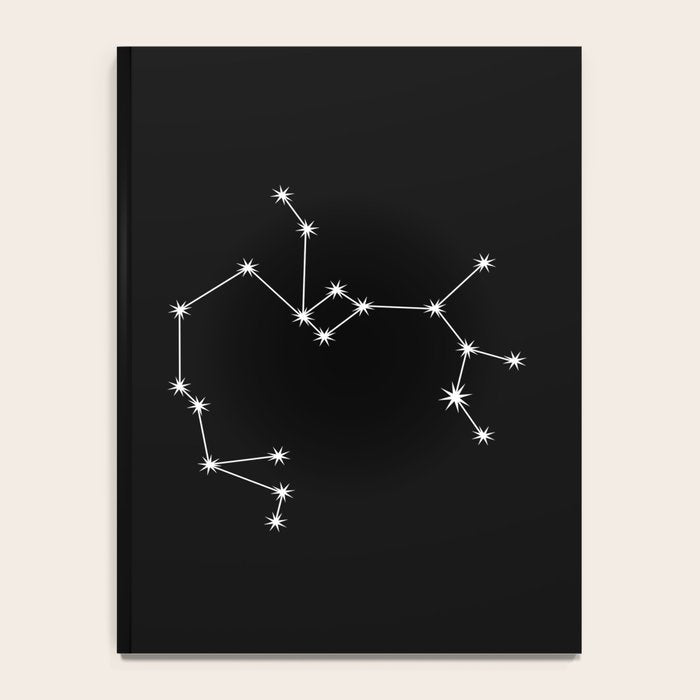 Sagittarius Zodiac Star Constellation Line Art Black Notebook Gallery Image 4