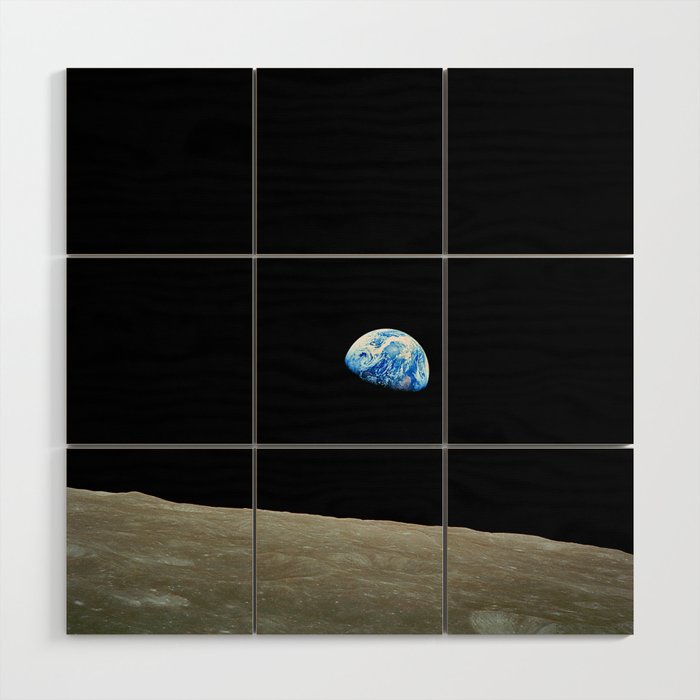 Earthrise - The Original Apollo 8 Color Photograph Wood Wall Art Gallery Image 1
