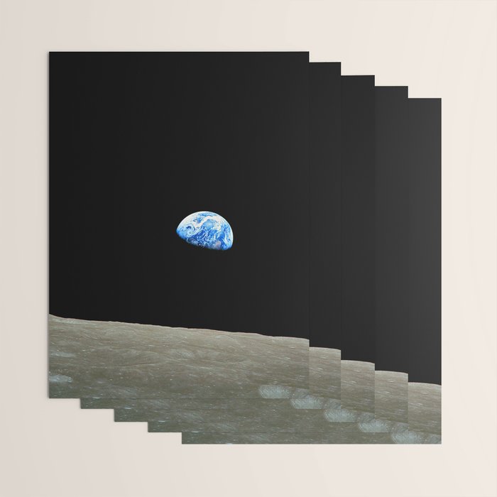 Earthrise - The Original Apollo 8 Color Photograph Wrapping Paper Gallery Image 3