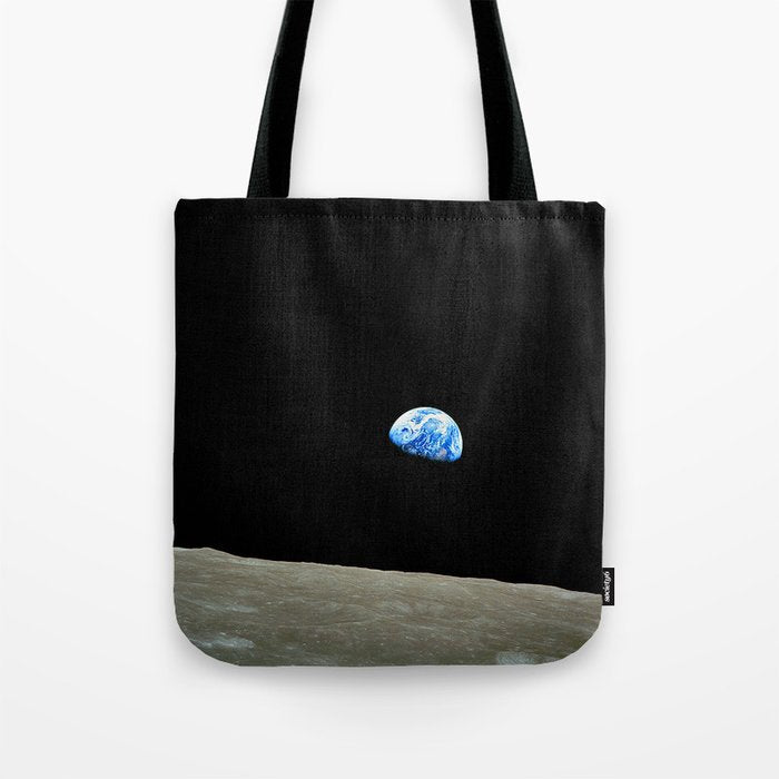 Earthrise - The Original Apollo 8 Color Photograph Tote Bag Gallery Image 1