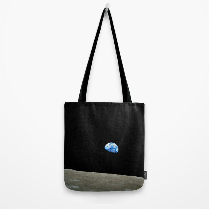 Earthrise - The Original Apollo 8 Color Photograph Tote Bag Gallery Image 2