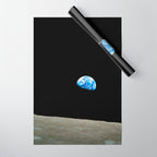 Earthrise - The Original Apollo 8 Color Photograph Wrapping Paper Gallery Image 1