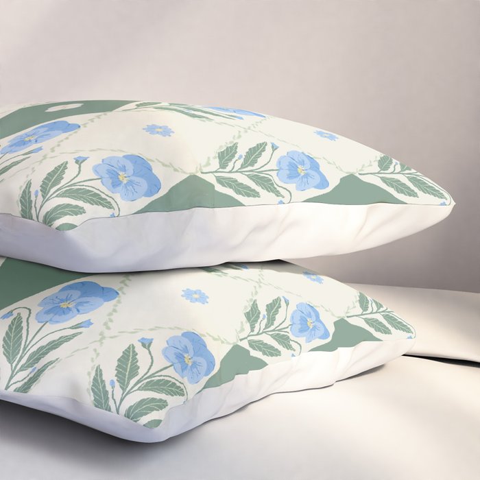 Pansy Diamond Floral Pattern Pillow Sham Gallery Image 3