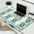Pansy Diamond Floral Pattern Desk Mat Gallery Image 2