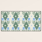 Pansy Diamond Floral Pattern Desk Mat Gallery Image 3