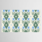 Pansy Diamond Floral Pattern Tablecloth Gallery Image 2