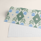 Pansy Diamond Floral Pattern Wrapping Paper Gallery Image 2