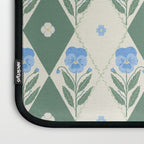 Pansy Diamond Floral Pattern Laptop Sleeve Gallery Image 3