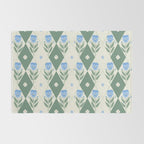 Pansy Diamond Floral Pattern Rug Gallery Image 2