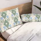 Pansy Diamond Floral Pattern Pillow Sham Gallery Image 2