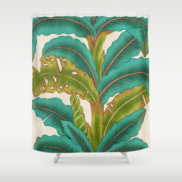 PlantainTree A : Minhwa-Korean traditional/folk art Shower Curtain Gallery Image 1