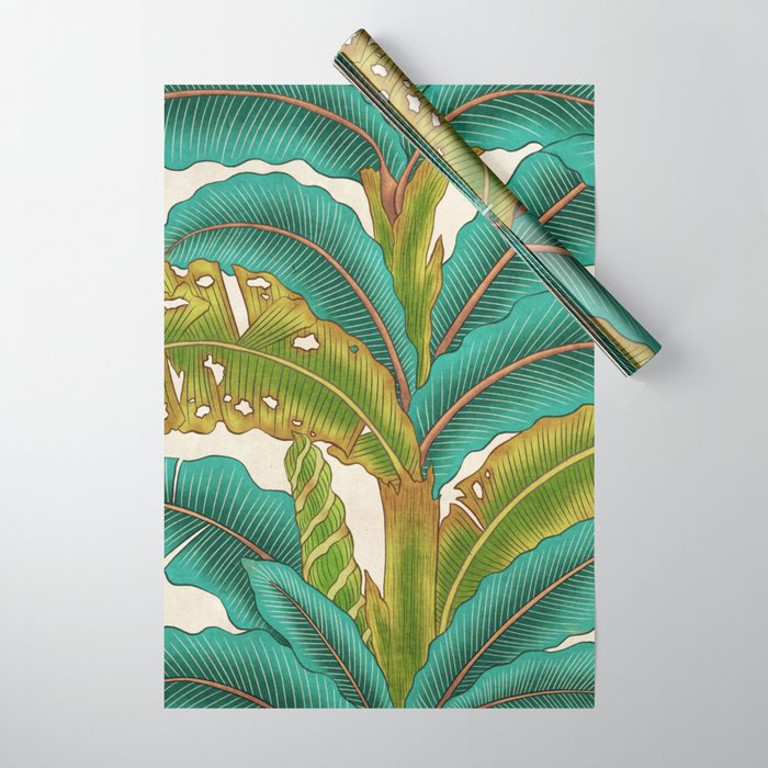 PlantainTree A : Minhwa-Korean traditional/folk art Wrapping Paper Gallery Image 1