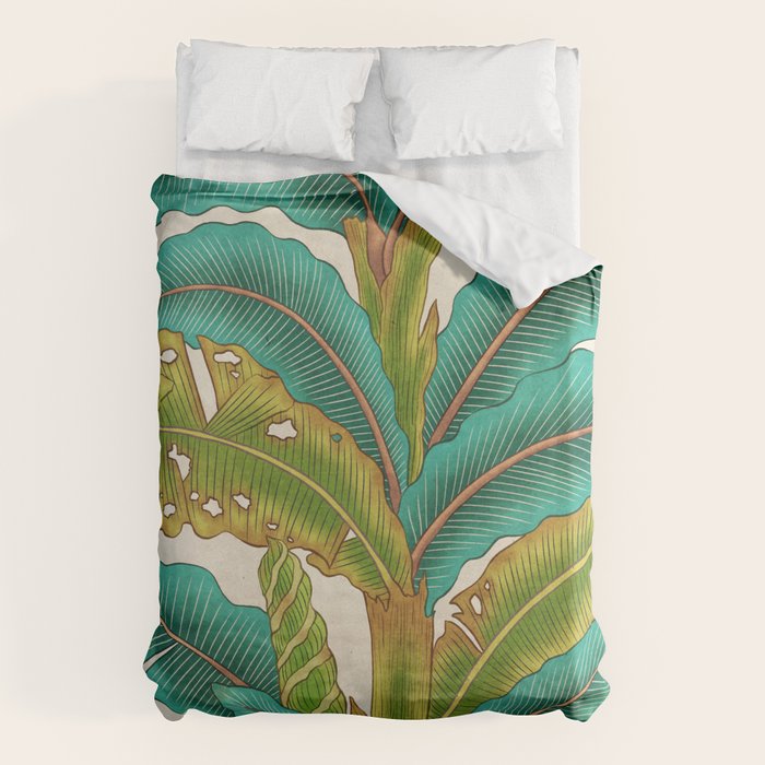 PlantainTree A : Minhwa-Korean traditional/folk art Duvet Cover Gallery Image 1