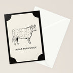 I Hear Tofu's Nice - Funny Vegan Kitchen Quotes Stationery Card Gallery Image 2