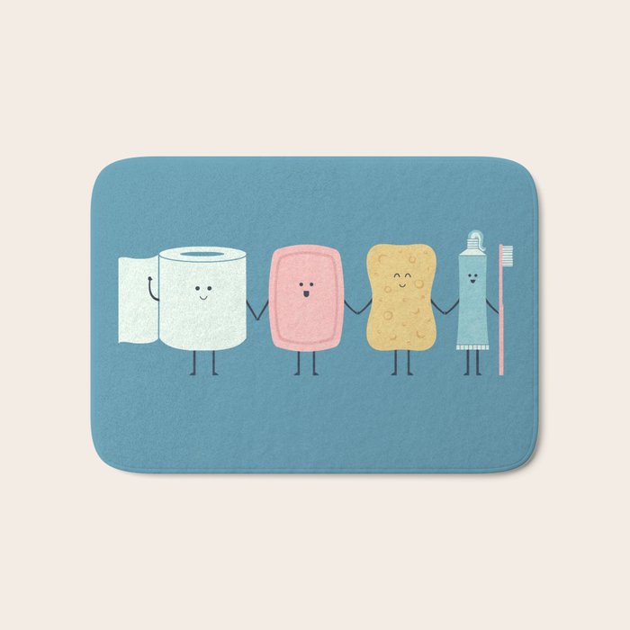 The Bathroom Gang Bath Mat