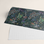 Atlas Moth  Mushroom Night Wrapping Paper Gallery Image 2