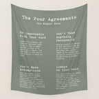 The Four Agreements Green Wall Tapestry Gallery Image 4