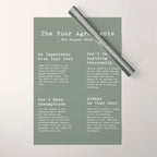 The Four Agreements Green Wrapping Paper Gallery Image 1