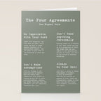 The Four Agreements Green Stationery Card Gallery Image 2