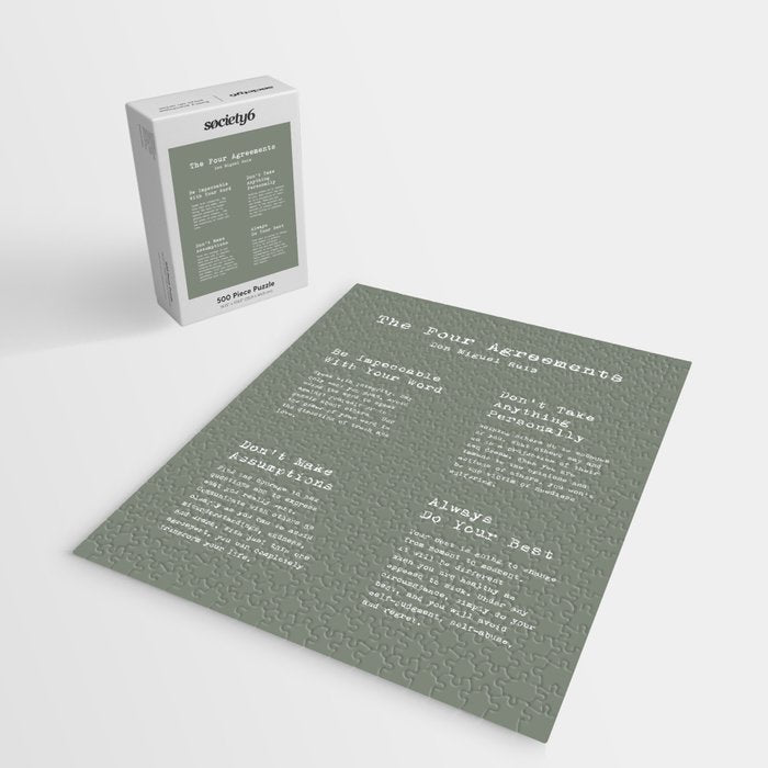 The Four Agreements Green Jigsaw Puzzle Gallery Image 2