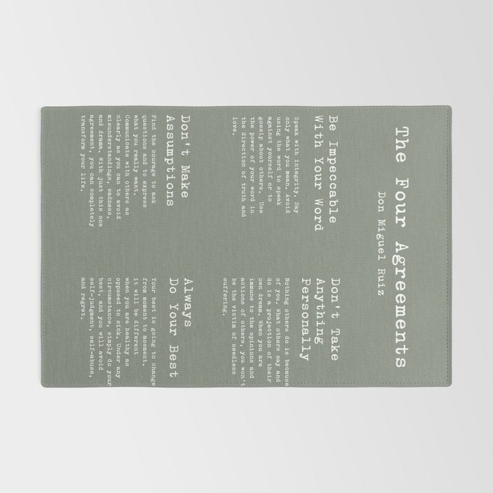 The Four Agreements Green Rug Gallery Image 2