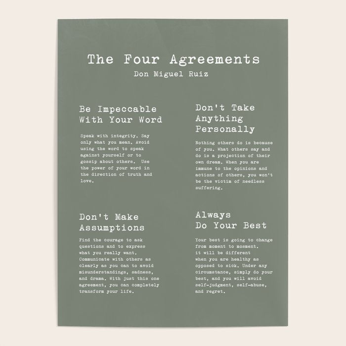 The Four Agreements Green Poster Gallery Image 4