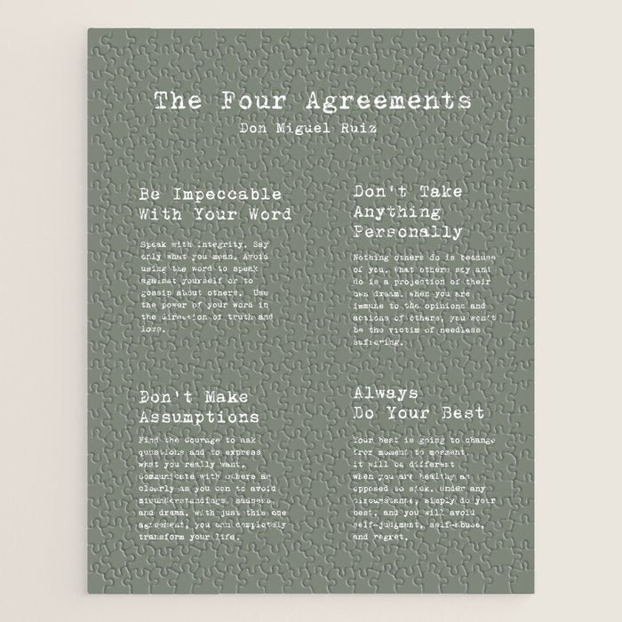 The Four Agreements Green Jigsaw Puzzle Gallery Image 1