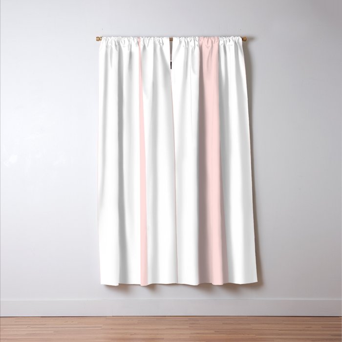 Pink Bubblegum Pop and White Wide Cabana Stripes Window Curtain Gallery Image 3