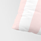 Pink Bubblegum Pop and White Wide Cabana Stripes Pillow Sham Gallery Image 4