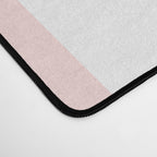 Pink Bubblegum Pop and White Wide Cabana Stripes Desk Mat Gallery Image 4
