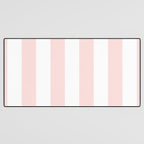 Pink Bubblegum Pop and White Wide Cabana Stripes Desk Mat Gallery Image 3