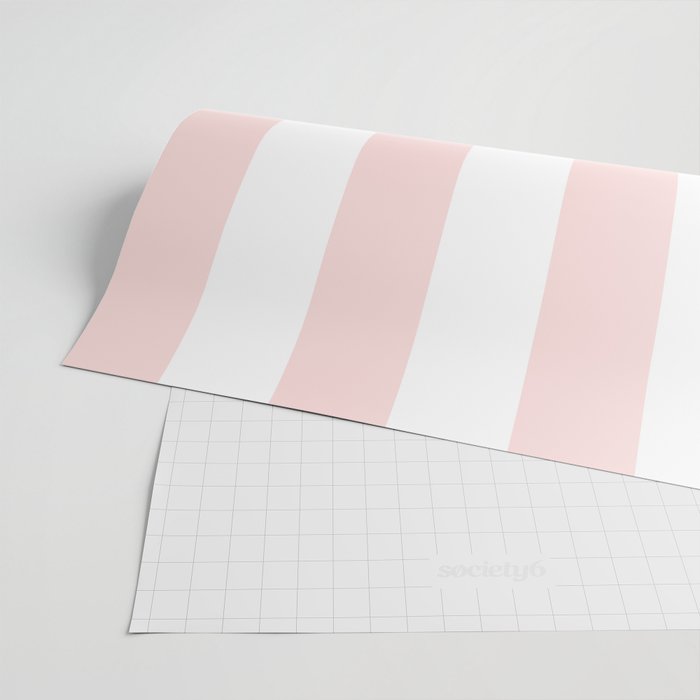 Pink Bubblegum Pop and White Wide Cabana Stripes Wrapping Paper Gallery Image 2