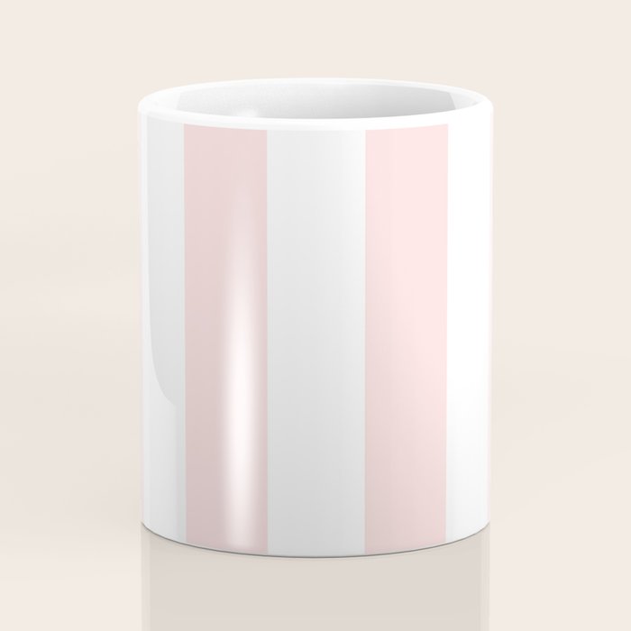 Pink Bubblegum Pop and White Wide Cabana Stripes Coffee Mug Gallery Image 4