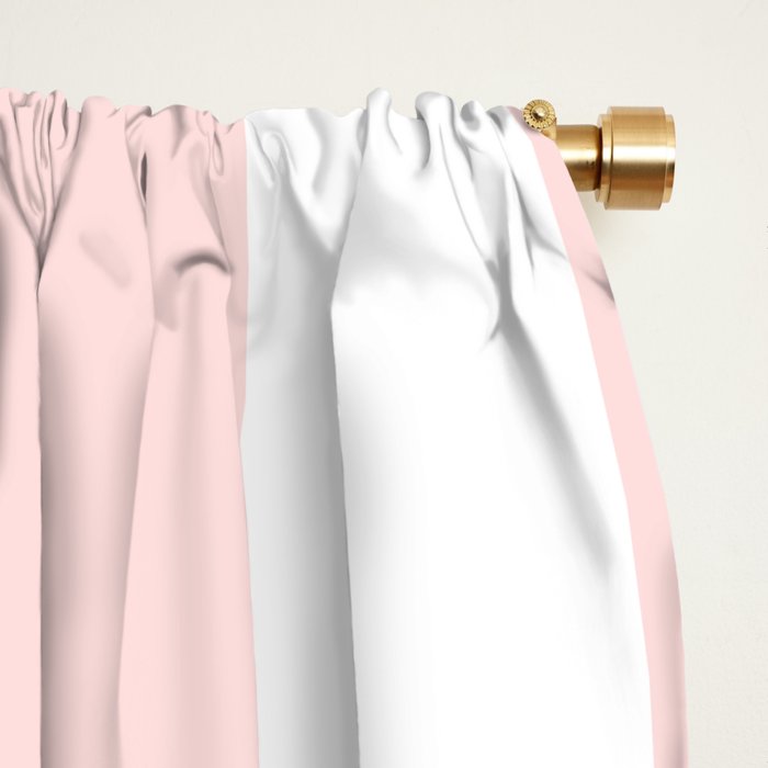 Pink Bubblegum Pop and White Wide Cabana Stripes Window Curtain Gallery Image 2